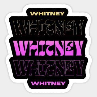 Whitney // Typography Fan Art Design Sticker